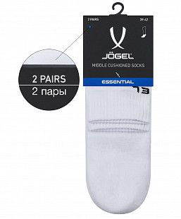 Носки средние Jogel ESSENTIAL Mid Cushioned Socks JE4SO-0321 2 пары white