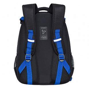 Рюкзак школьный GRIZZLY RB-056-1 /4 black/blue/grey