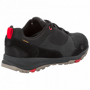 Полуботинки мужские Jack Wolfskin Activate Xt Texapore Low M black / red