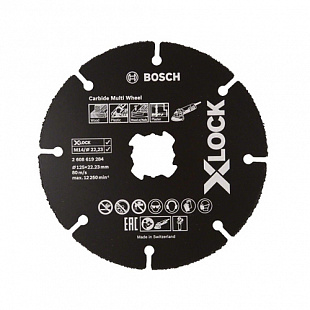 Круг отрезной Bosch 125х1.0x22.2 мм для дерева X-LOCK Carbide Multi Wheel 2608619284