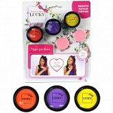 Цветная Пудра Lucky для волос и спонж Т11923 purple/red/yellow