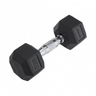 Гантель гексагональная Starfit Pro DB-301 обрезиненная 9 кг black