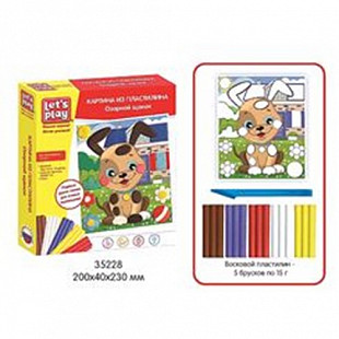 Картина из пластилин Озорной щенок 35228