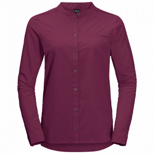 Рубашка женская Jack Wolfskin Victoria Roll-Up Shirt W wild berry