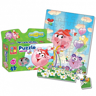 Мягкие пазлы А4 Vladi Toys Смешарики в коробке VT1105-09