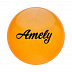 Мяч для художественной гимнастики Amely с блестками AGB-102 15 см orange