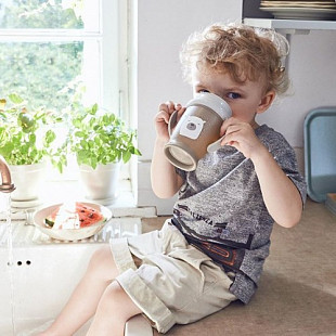 Поильник-непроливайка Lovi 360° Buddy Bear 210мл 9м+ 1/600new Beige/Grey