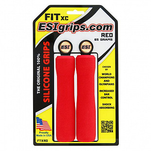 Грипсы ESI Fit XC 130 мм Силикон FTXRD Red