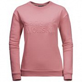 Пуловер женский Jack Wolfskin Logo Sweatshirt W rose quartz