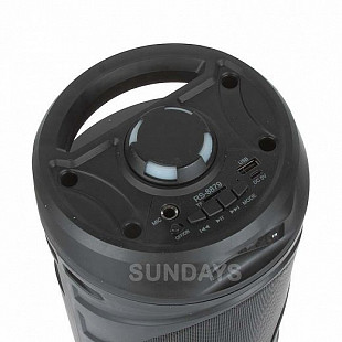 Колонка Eltronic Bluetooth/USB/MicroSD/FM/LED/дисплей RS8879(bl)  red \ black