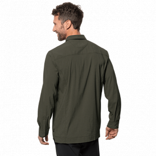 Рубашка мужская Jack Wolfskin Jwp Ls Shirt M green pine
