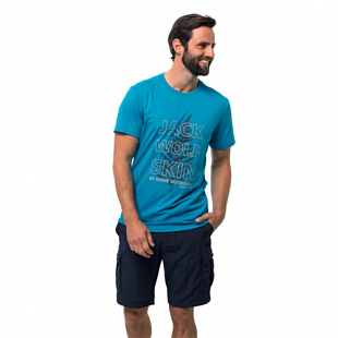 Футболка мужская Jack Wolfskin Island Hill T M blue reef