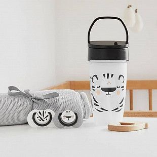 Пустышка силиконовая 6-18 мес. симметричной формы, динамическая LOVI Salt&Pepper (22/879) 2 шт.