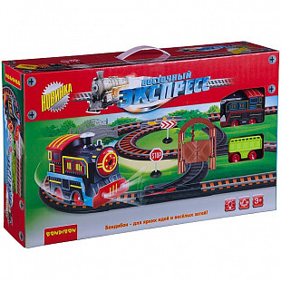 Железная дорога Bondibon  "Восточный экспресс" с одним паровозом и вагоном