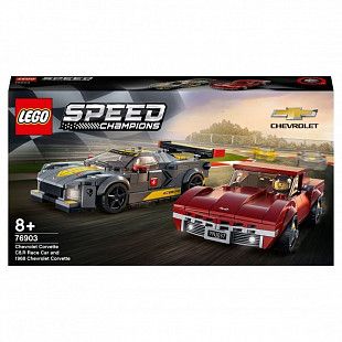 Конструктор LEGO SPEED CHAMPIONS Гоночные автомобили Chevrolet Corvette C8.R Race Car and 1968 Chevrolet Corvette 76903