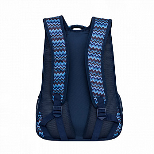 Рюкзак школьный GRIZZLY RD-835-1 /1 blue/light blue