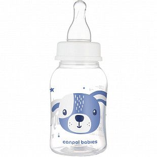 Бутылочка для кормления Canpol babies HAPPY ANIMALS с узким горлышком 120 мл., 0+ мес. (11/851) blue new