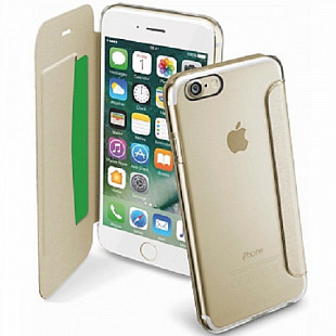 Чехол Cellularline Clbook Case Trasp для IPhone 7 CLEARBOOKIPH747H gold