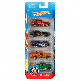 Набор машинок Hot Wheels 5 машинок (DJG23) violet/orange/red/black/green