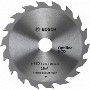 Диск пильный Bosch 130х20/16 мм 36 зубов OPTILINE ECO WOOD 2613010529