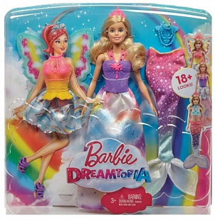 Игровой набор Barbie Сказочная принцесса-фея-русалка FMV91 FJD08