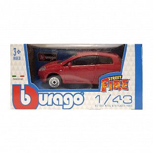 Машинка Bburago 1:43 Fiat Grande Punto (18-30000/18-30224) red