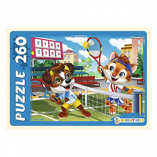 Пазл Рыжий Кот Игра в теннис П260-6796