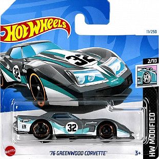 Машинка Hot Wheels Базовой коллекции '76 Greenwood Corvette 11/250 (5785 HTD67) mainline 2024