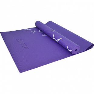 Гимнастический коврик для йоги, фитнеса с рисунком Starfit FM-102 PVC purple (173x61x0,4)