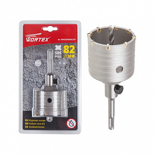 Коронка Wortex полая по бетону SDS+ d82мм