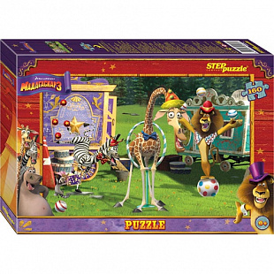 Пазлы Step Puzzle 160 "Мадагаскар 3" 94016