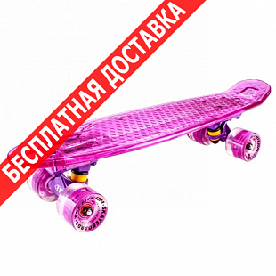 Penny board (пенни борд) Tech Team Transparent 22" Light 2018 pink