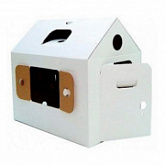 Домик из картона Картонный папа Мини домик white