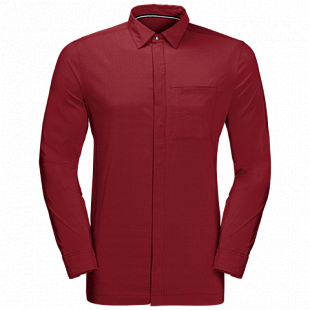Рубашка мужская Jack Wolfskin Jwp Ls Shirt M dark lacquer red