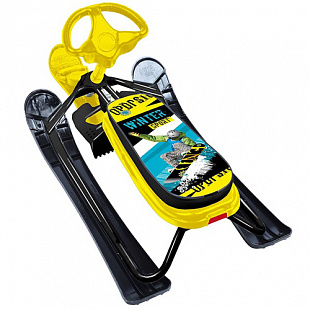 Снегокат Nika Кросс зимний спорт СНК black/yellow