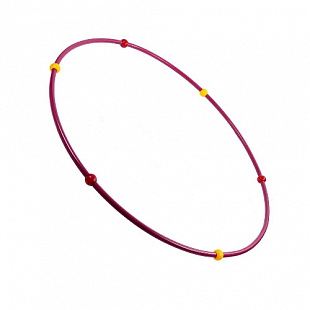 Обруч гимнастический с шариками Alpha Caprice D=900 мм 900 гр 10 шт purple