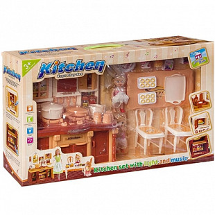 Набор игровой мебели кухни с куклой 6804-A 1 шт (в ассортименте)