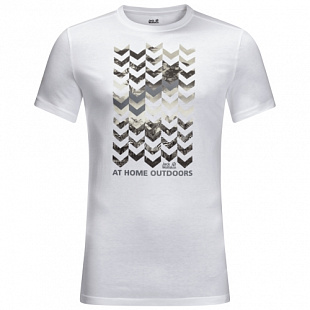 Футболка мужская Jack Wolfskin Chevron T M white rush