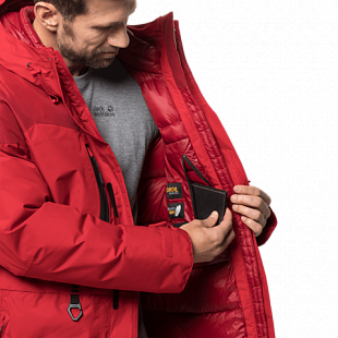 Куртка мужская Jack Wolfskin North Ice Parka M red lacquer