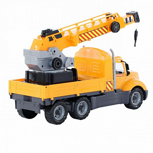 Игрушка Полесье Автомобиль-кран с поворотной платформой серии Майк 55613