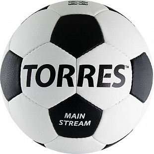 Мяч футбольный Torres Main Stream F30185 white/black