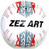 Мяч футбольный Zez Sport 0076 White/Red/Grey 5р.