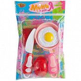 Набор YAKO посуды с продуктами в нарезку МиниМаниЯ  М6026 pink
