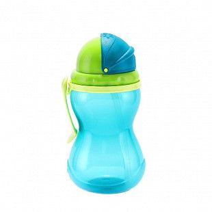 Поильник Canpol babies спортивный со складывающейся трубочкой 12м+ 370 мл (56/113_blu) blue