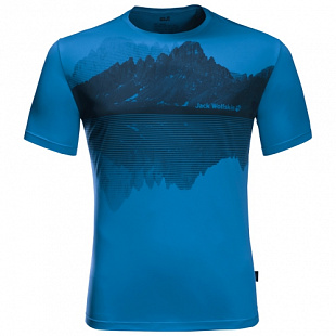 Футболка мужская Jack Wolfskin Peak Graphic T M brilliant blue