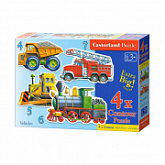 Пазлы Castorland 4 в 1 Транспорт B-04133