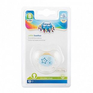 Пустышка Canpol babies Newborn Baby Латексная Круглая 6-18 мес. (22/432) blue
