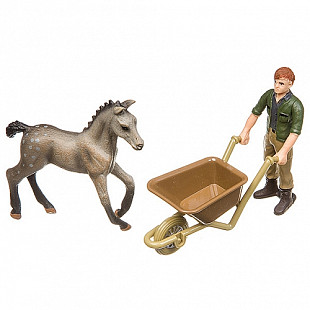 Набор Shenzhen Toys фигурка с животным и тачкой серия "Мир вокруг нас" M7593-16