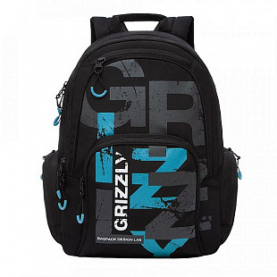 Рюкзак городской GRIZZLY RU-033-21 /1 black/turquoise