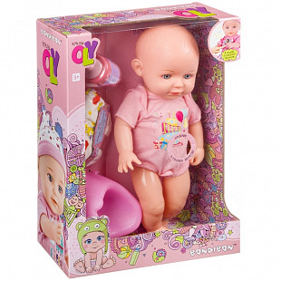 Кукла Bondibon Oly функциональная (пьёт, писает) M7563-1 озвученная с аксессуарами